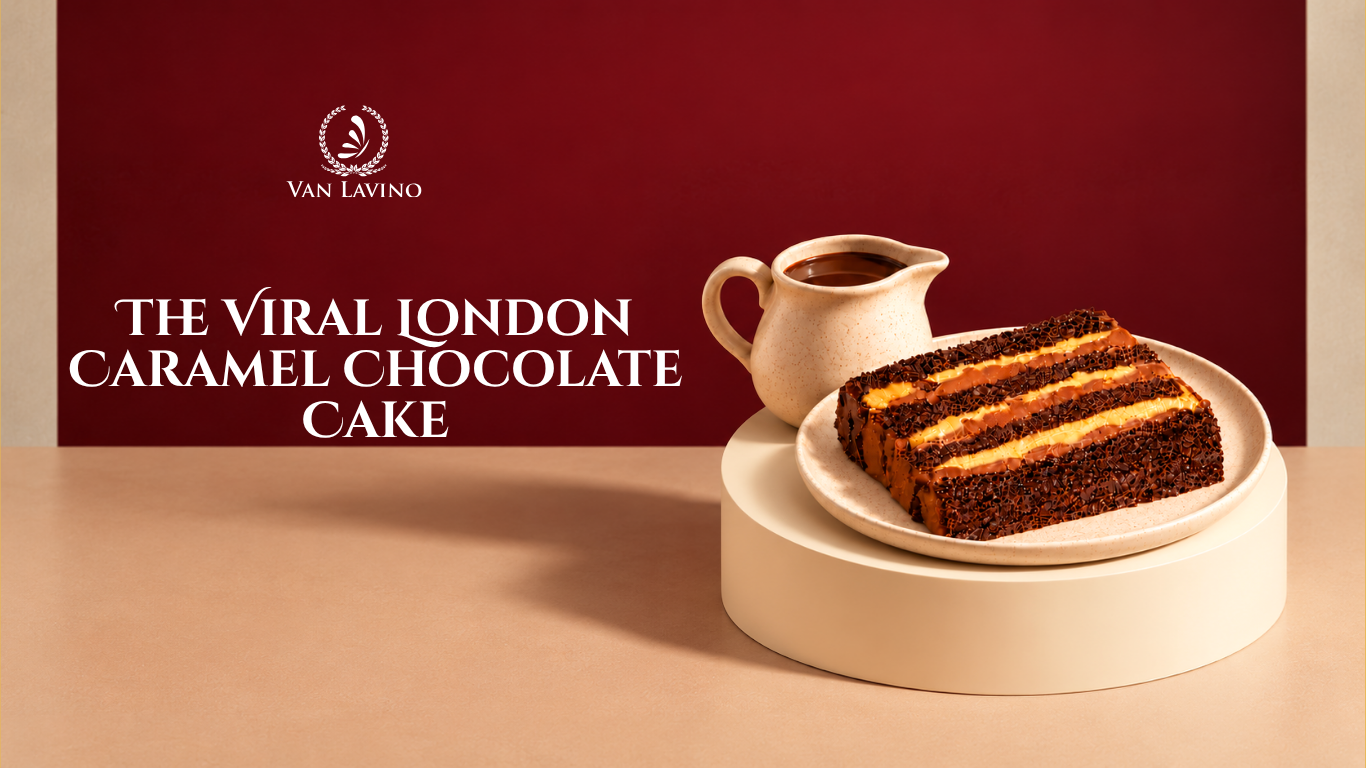 The Viral London Caramel Chocolate Cake
